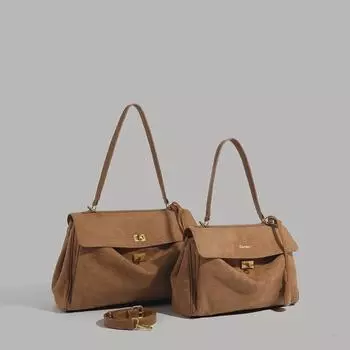 Вместительная сумка-мессенджер в стиле ретро: Осенняя мода 2024 для женщин