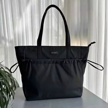 Вместительная сумка на одно плечо, универсальная сумка через плечо для девочек, сумка для поездок на работу, сумка для занятий и занятий для подростков, сумка-тоут чёрный