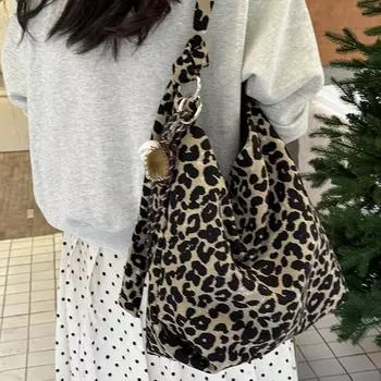 Вместительная сумка с взрывным леопардовым принтом для женщин 2024 года, новая модная сумка-мессенджер высокого класса на одно плечо для женщин цветной печати леопарда
