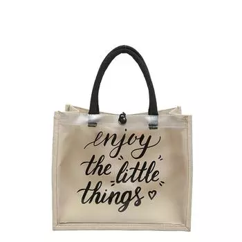 Вместительная сумка-тоут лето новая мода сумка для покупок нишевый дизайн сумка с надписью студенческая сумка для занятий