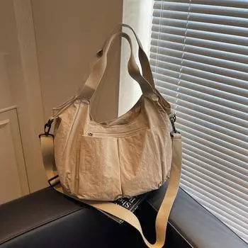 Вместительная тканевая сумка, женская новая сумка-тоут на одно плечо, модная и легкая сумка-тоут, повседневная сумка-мессенджер хаки