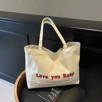 Вместительная женская литературная холщовая сумка через плечо 2025 новая повседневная трендовая универсальная сумка под мышкой женская 46*11*30