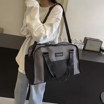 Вместительная женская сумка для деловых поездок на короткие расстояния, новинка 2024 года, легкая повседневная сумка-мессенджер, сумка для фитнеса чёрный