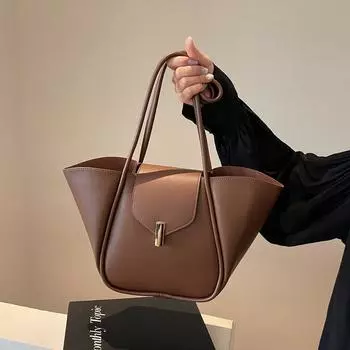 Вместительная женская сумка с улучшенным ощущением столкновения цветов, новая универсальная сумка для осени и зимы, уникальная сумка через плечо