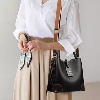 Вместительные мягкие кожаные женские сумки-ведра, модные женские сумки-мессенджеры через плечо, роскошные сумки для женщин