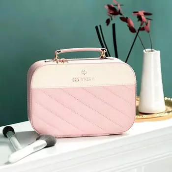 Вместительный ящик для хранения косметики, многофункциональный органайзер для хранения на открытом воздухе m розовый