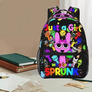 Вместительный рюкзак с принтом для учеников начальной и средней школы One Size