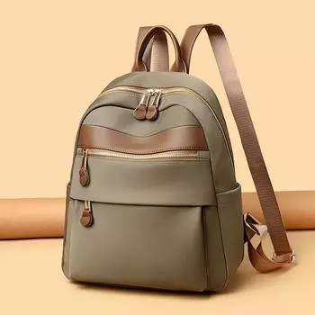 Вместительный рюкзак с простым школьным портфелем для студента колледжа чёрный