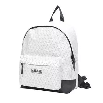 Вместительный тканевый рюкзак X-PAC в корейском стиле, идеально подходит для студентов колледжей.. Водонепроницаемый, простой дизайн и модный бренд. белый
