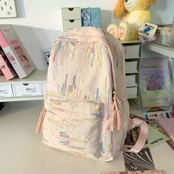Вместительный женский нейлоновый рюкзак на молнии с новой модной универсальной тенденцией к отдыху на природе, студенческая сумка-рюкзак