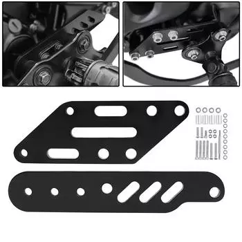 VN 650 Передний кронштейн подножки, подставка для ног, модифицированный, перемещение 10 см, держатель, крепление для KAWASAKI Vulcan S 650 VN650 2015-2025 чёрный