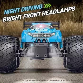 Внедорожник с дистанционным управлением и светодиодными фонарями, 4 колеса, 45309, детский электрический 2,4 ГГц, радиоуправляемый зелёный