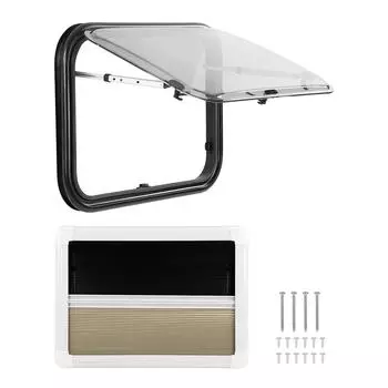 Внешнее раздвижное окно для автофургона, круглое угловое окно, раздвижное окно с защитой от ультрафиолетового излучения для прицепа-автофургона