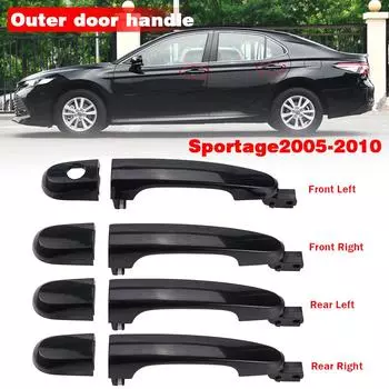 Внешние дверные ручки автомобиля подходят для Kia Sportage с 2005 по 2010 год, включая передние, задние, левые и правые.