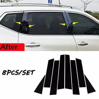 Внешние стойки стойки автомобиля для Nissan Qashqai J11 2016-2022, накладки на окна, двери, накладки, наклейки