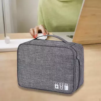 Внешний чехол, удобный чехол для переноски электронных аксессуаров серый