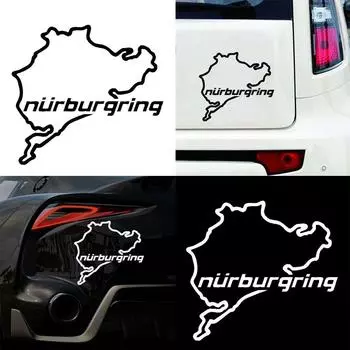 Внешний декор автомобиля, карта Нюрбургринга, забавный автомобиль, грузовик, светоотражающие наклейки, украшения, автозапчасти разноцветный