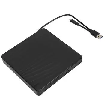 Внешний DVD-привод Черный USB3.0 Интерфейс USB C Портативный Дизайн Удобный Практичный Стабильный