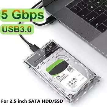 Внешний корпус для жесткого диска USB3.1, корпус для жесткого диска 2,5 дюйма, скорость передачи данных 5 Гбит/с, корпус для жесткого диска USB-Type C, корпус для хранения жесткого диска SATA SSD для ноутбука