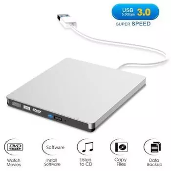 Внешний привод USB 3.0 DVD-ROM CD-RW DVD-RW записывающий проигрыватель для портативных ПК
