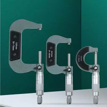 Внешний спиральный микрометр 0-25 мм/25-50 мм/50-75 мм/75-100 мм Точность 0,01 мм Калибр Штангенциркуль Измерительные инструменты