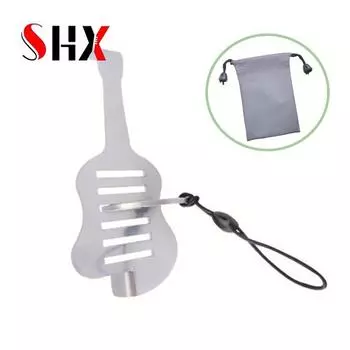 Внешний вид гитары дверной стопор новый нержавеющая сталь портативный стопор держатель бесплатный противоугонный ограничитель защелки безопасности серебряный