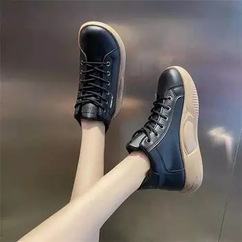 Внешний вид Увеличивает Высокий Верх Ботинки Размер 46 Кроссовки Женские Высокие Женские Кроссовки Спортивные Кроссовки Tenisky Обувь Стиль 35