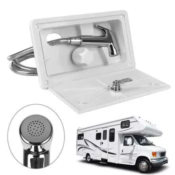 Внешний внешний душ на автофургоне для лодки, морского кемпера, дома на колесах, каравана с замком, комплект душевой кабины для автофургона, аксессуары для кемпера