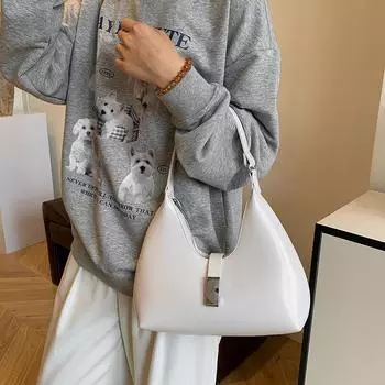 Внешний заказ 2024 года, новая повседневная атмосфера, модная, с магнитной пряжкой, переносная сумка через плечо для работы и поездок на работу, сумка для поездок на работу белый