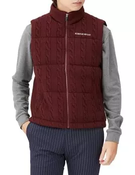Внешний жилет термоизоляционный вязаный теплый гольф MGMWJK51 BW00 [Munsingwear] мужской (коричневый)