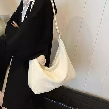 Внешняя одинарная повседневная женская сумка 2024 года, новая высококачественная сумка через плечо с текстурой Майяра, вместительная сумка-мессенджер