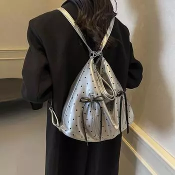 Внешняя одинарная сумка-тоут для женщин 2024 года, новый рюкзак для поездок на работу, большая вместимость, многофункциональная сумка через плечо, модный дорожный рюкзак белый