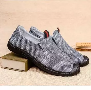 Внешняя торговля 2025 года, старые пекинские новые мужские туфли на плоской подошве, дышащие и удобные мужские туфли, летающие тканые парусиновые туфли, сетчатые туфли с одной педалью 39 верблюд