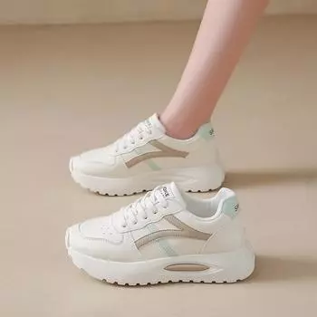 Внешняя торговля Forrest Gump обувь женская 2025 новая осень студенческая платформа папы белые туфли повседневные спортивные кроссовки 35