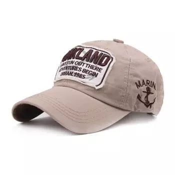 Внешняя торговля Горячая шляпа для мужчин и женщин Осенняя уличная козырек Хлопок Алфавит Бейсболка Кепка с козырьком Adjustable тёмно-синий