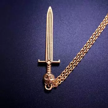 Внешняя торговля, продажа, ретро, бронзовая голова кошки, древний меч, кулон, ювелирное изделие своими руками, кулон, ювелирные аксессуары из сплава as the picture