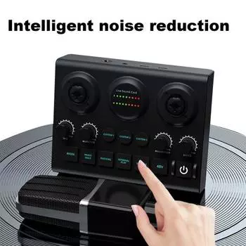 Внешняя звуковая карта с поддержкой Bluetooth, высококачественная запись, настройка Plug-and-Play, прочная конструкция, адаптер звуковой карты чёрный