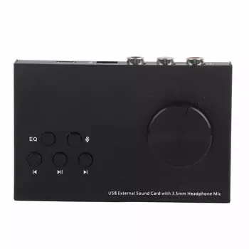 Внешняя звуковая карта USB, стерео 3,5 мм, интерфейс, многорежимный дизайн, преобразование звука с несколькими эквалайзерами