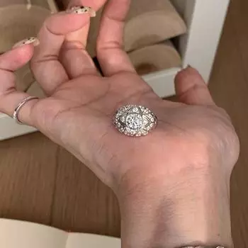 Вневременное женское кольцо в средневековом стиле «Звездный взрыв» с ослепительными стразами, идеально для шикарных модных аксессуаров