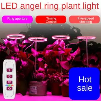 VnnZzo Grow Light 5V USB Фитолампа для растений Светодиодная лампа полного спектра Angel Ring для растений для комнатных цветов, теплиц, рассады Sunlight White