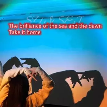 VnnZzo Sunset Lamp LED Rainbow Neon Night Light Projector Photography Wall Atmosphere Lighting for Bedroom Home Room Decor Gift