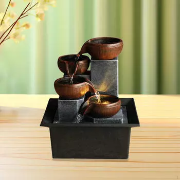 Внутреннее настольное украшение с потоком воды Декоративное водное сооружение для домашнего стола