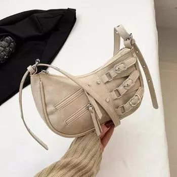 Внутреннее отделение прочная сумка через плечо для женщин строчка мягкая высококачественная застежка-молния типа «булочка» ПУ сумки