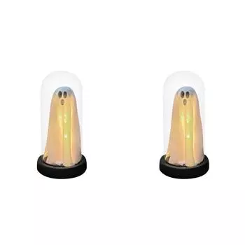 Внутреннее привидение с подсветкой в прозрачном колпаке Привидение на Хэллоуин в прозрачном колпаке со светом