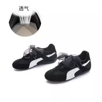 Внутреннее увеличение высоты 3 см кожаные туфли Форреста Гампа женские 2025 лето новая сетчатая дышащая спортивная обувь повседневная универсальная женская обувь 35