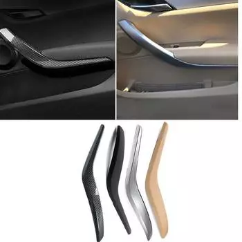 Внутренние дверные ручки автомобиля, накладка на внутреннюю ручку для BMW X1 E84 2010 2011 2012 2013 2014 2015 2pcs Black