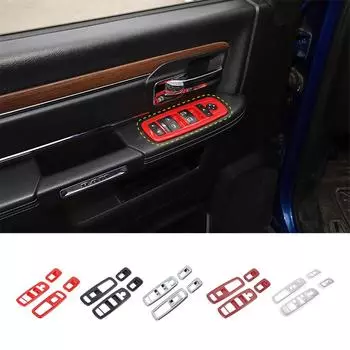 Внутренние молдинги для Dodge Charger 2011+, переключатель подъема окна автомобиля, наклейка на крышку Deceration для Dodge Ram 1500 серебряный