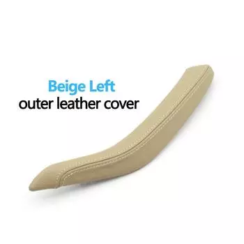 Внутренние пассажирские двери автомобиля, тянущая ручка, внешний кожаный чехол, замена для BMW X5 X6 F15 F16 Beige Left