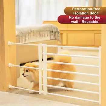 Внутренние ворота для собак, не требующие сверления, расширяемые, изоляционные ворота для домашних животных, щенков, очень широкие, маленькие, средние, для собак, кошек, выдвижные, перекидные, ограждения A белый