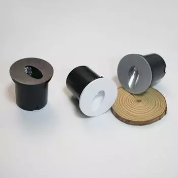 Внутренний 3W светодиодный светильник Footlight Встроенный домашний светильник Ночной светильник Круглые настенные светильники Проходные лестницы Угловой светильник AC85-265V 3W&Warm White (2700-3500K) серебряный